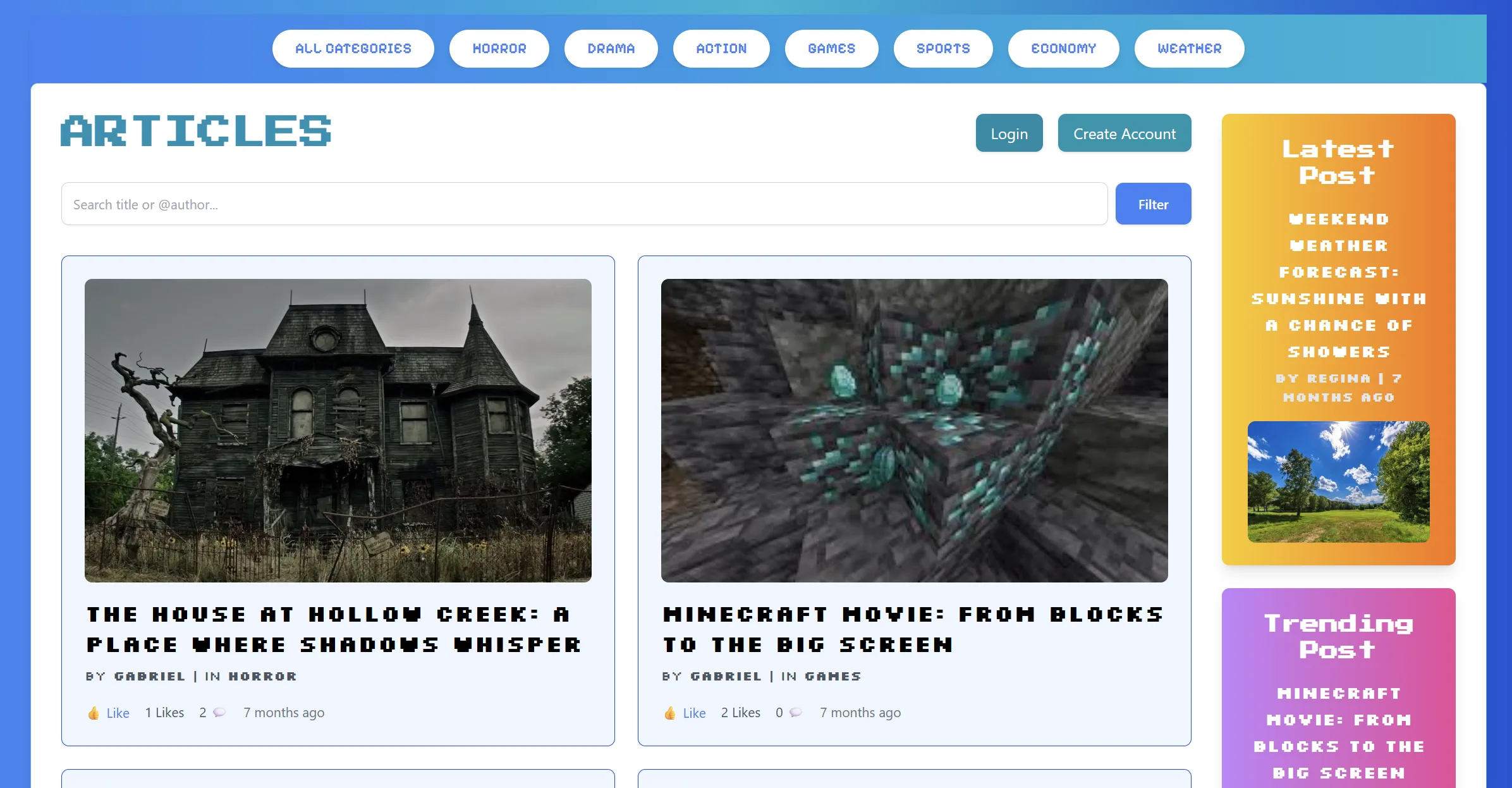 Blog Page